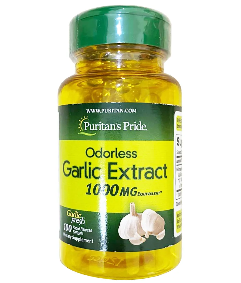 Puritan's Pride Odorless Garlic hỗ trợ tốt cho sức khỏe 100 viên