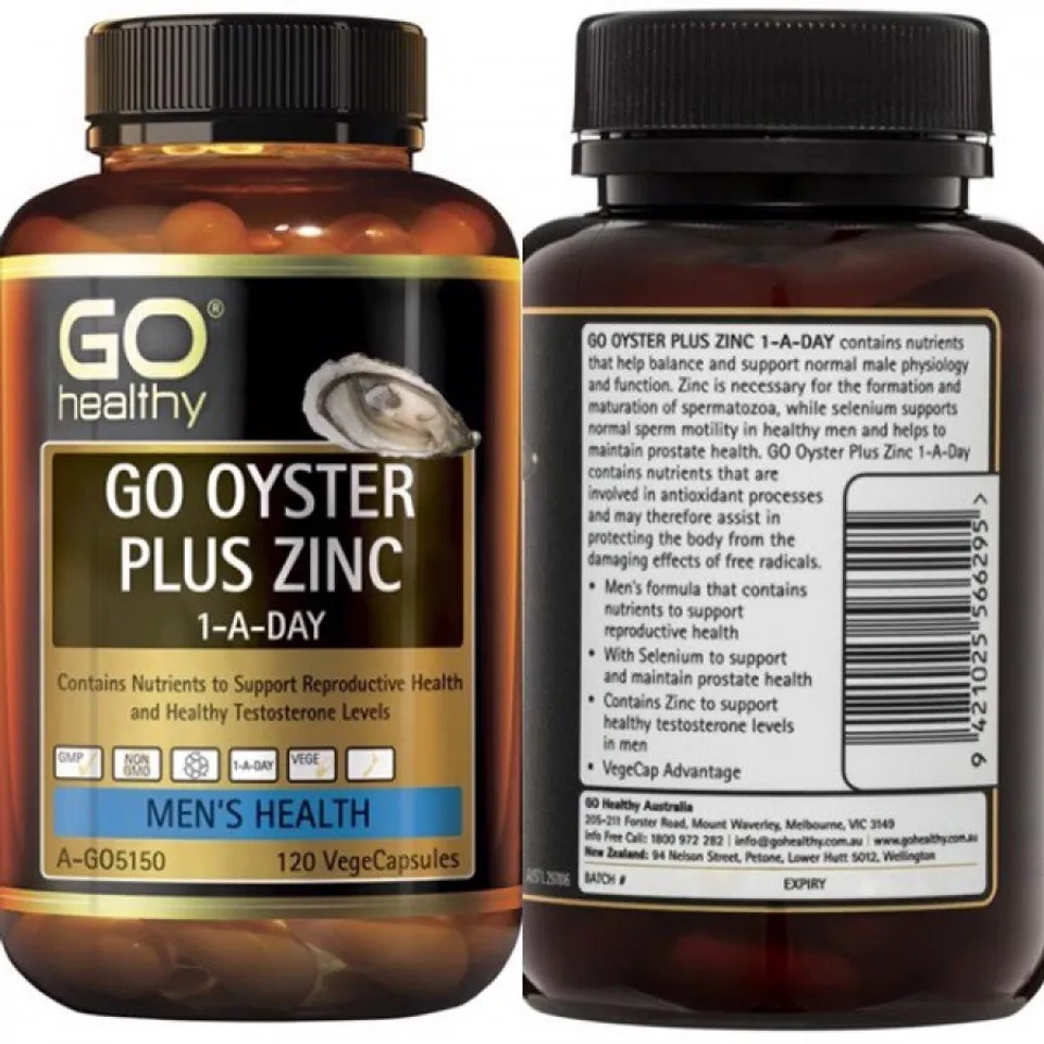 Viên uống Go Healthy Go Oyster Plus Zinc hỗ trợ tăng cường sinh lý nam