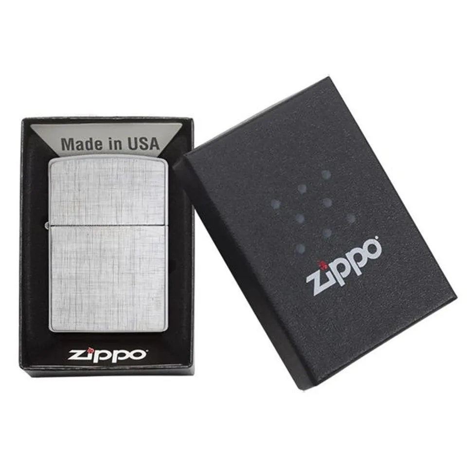 Thiết kế Zippo Linen Weave 28181 kèm hộp