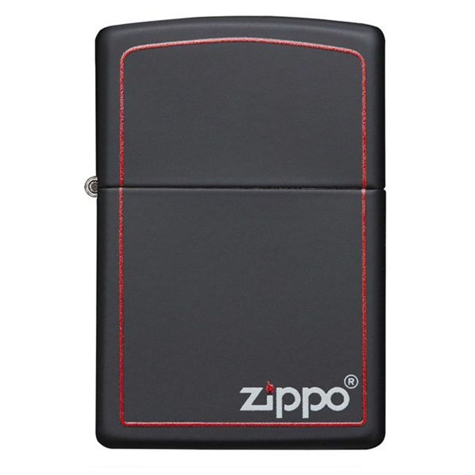 Zippo Classic Black and Red Zippo 218ZB sơn đen viền đỏ