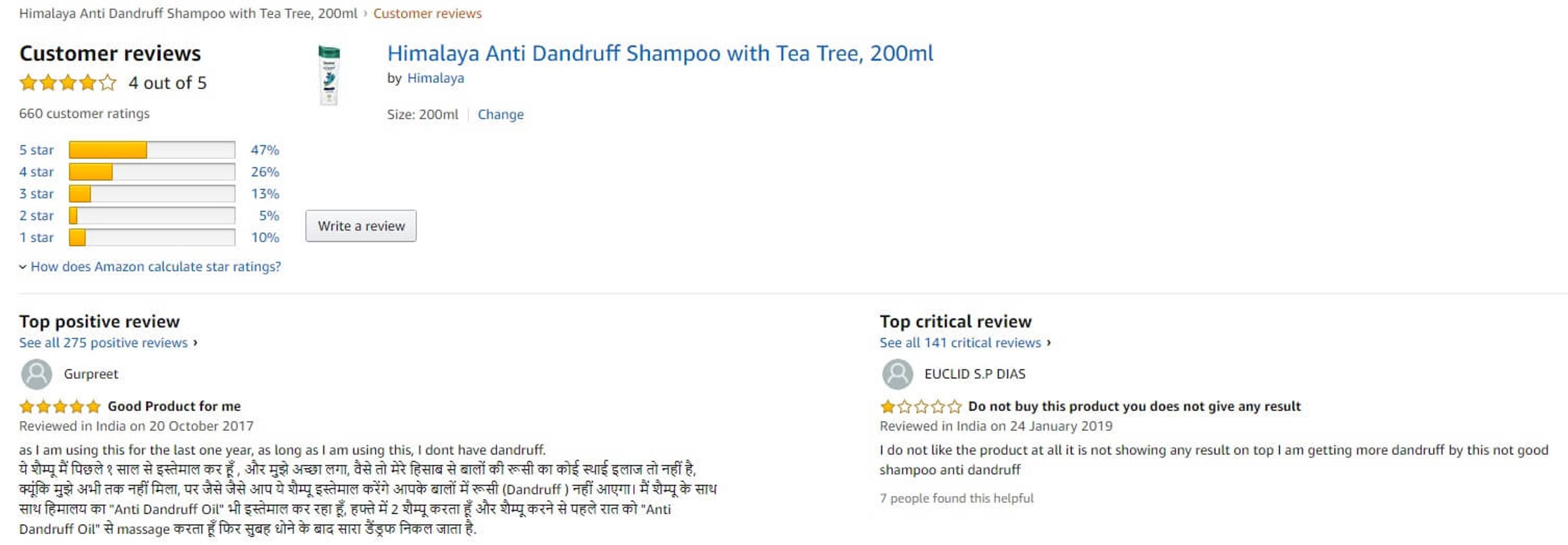 Phản hồi từ phía khách hàng sử dụng dầu gội Himalaya Anti-dandruff shampoo 3