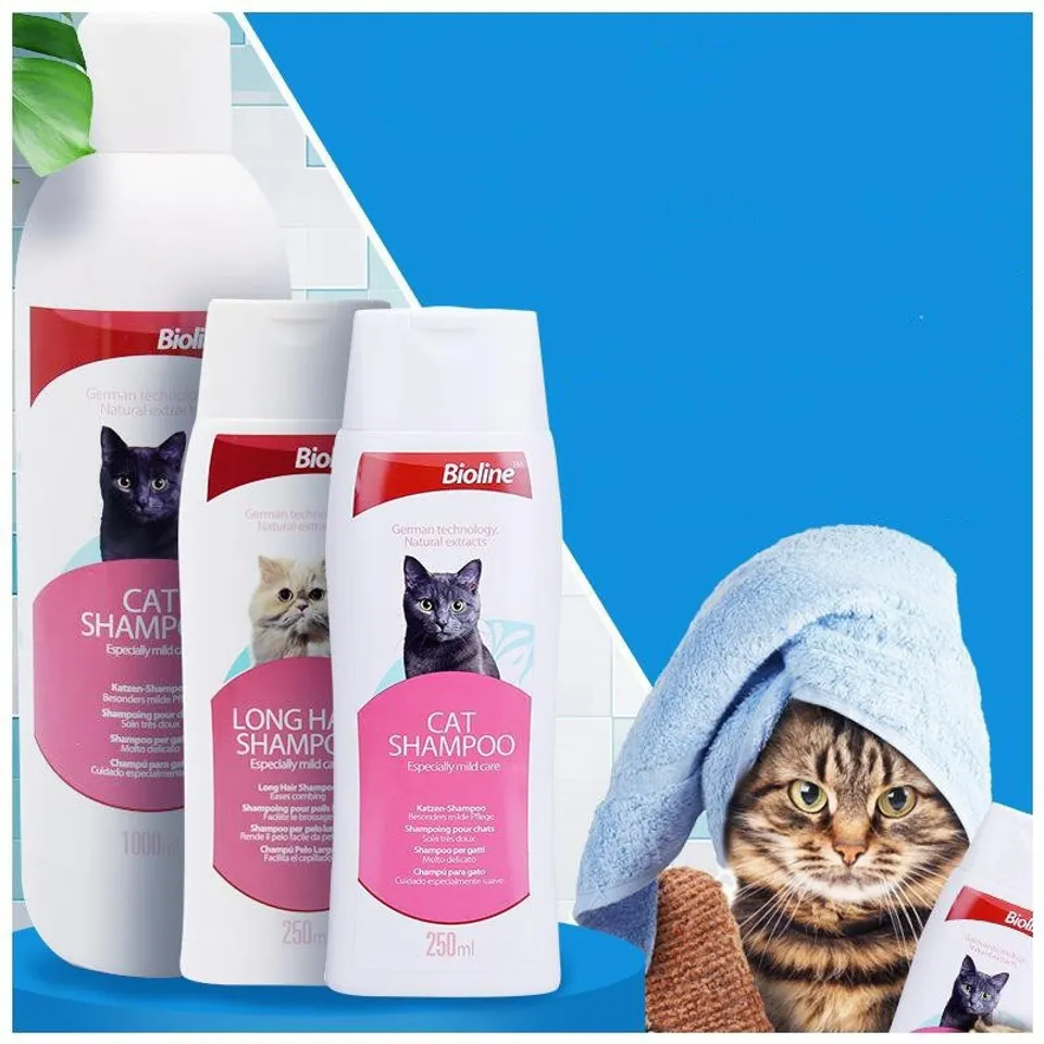 Dầu gội cho mèo Bioline Cat Shampoo chăm sóc cho mèo