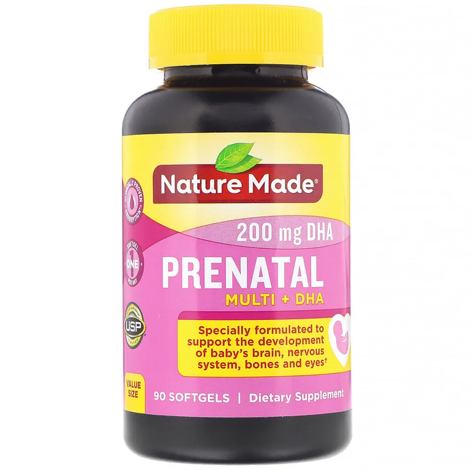 Nature Made Prenatal Multi +DHA Vitamin tổng hợp cho bà bầu 90 viên mẫu cũ