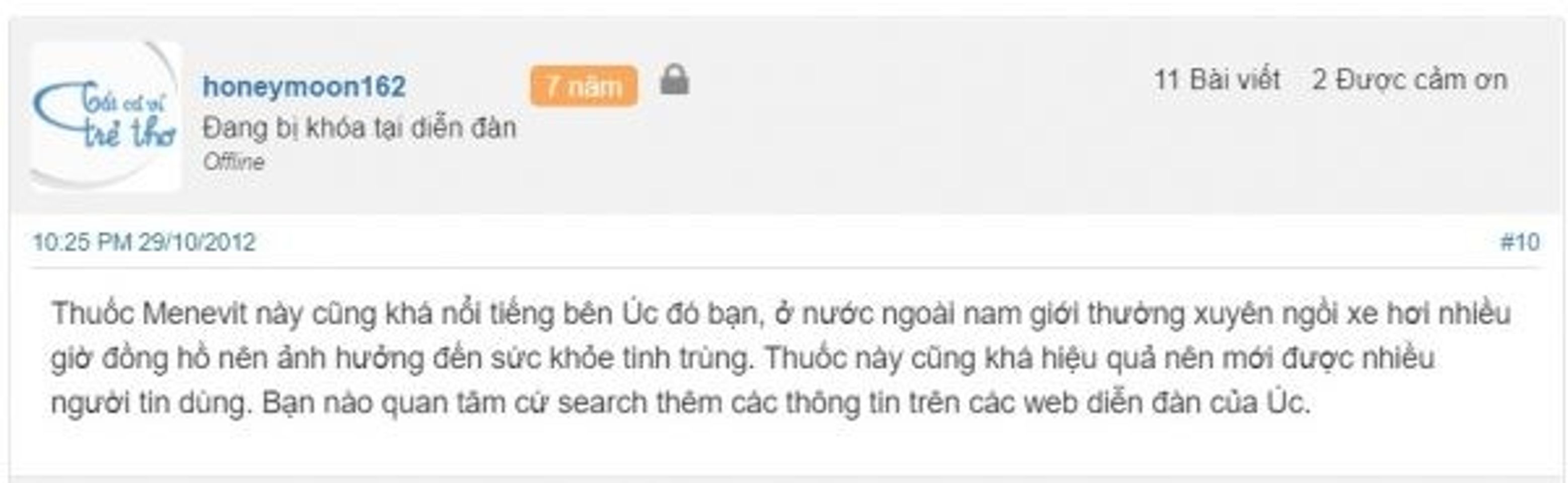 Đ&aacute;nh gi&aacute; của chị em c&oacute; chồng sử dụng Menevit
