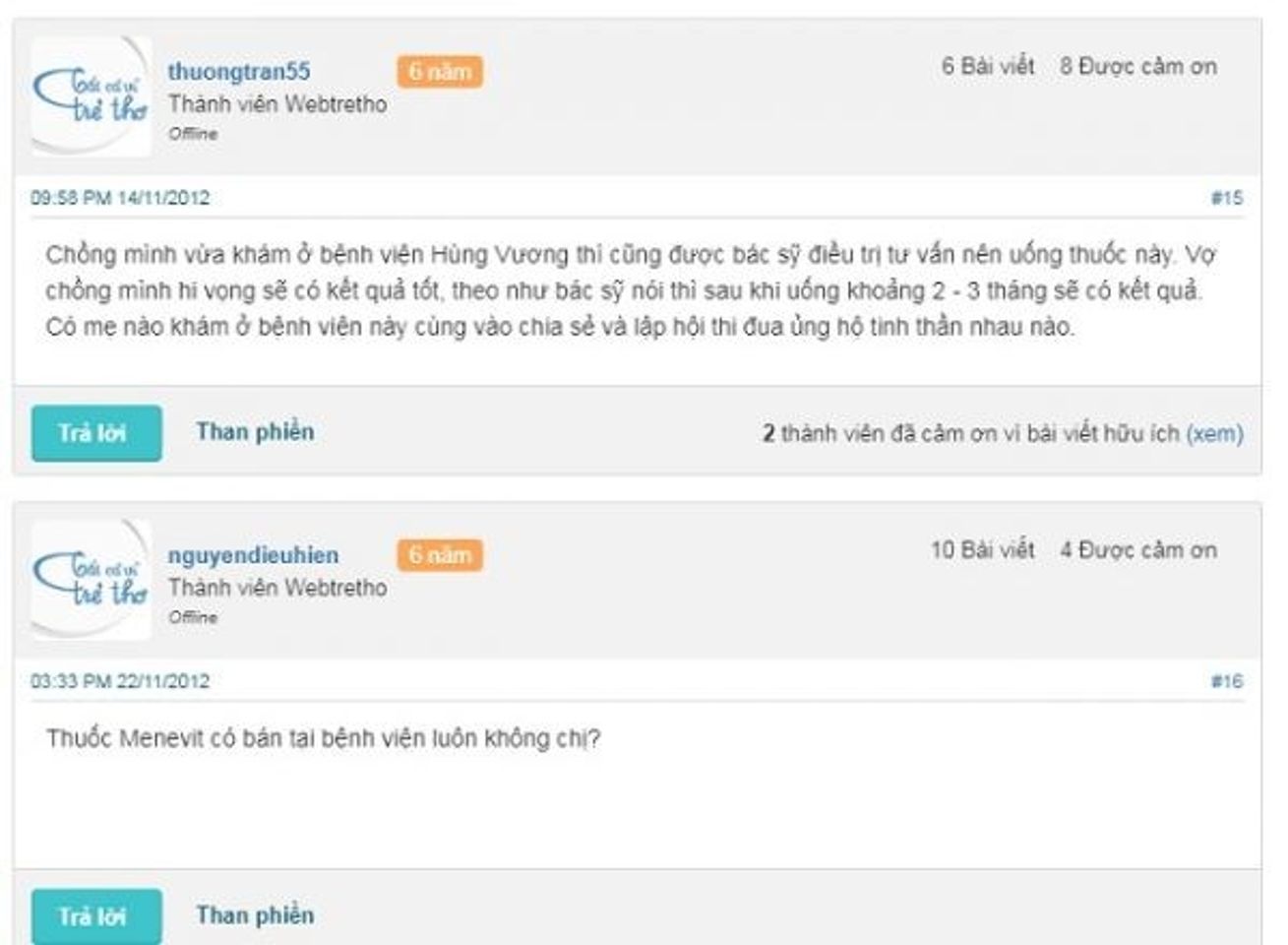 Đ&aacute;nh gi&aacute; của chị em c&oacute; chồng sử dụng Menevit