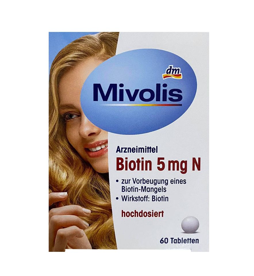 Viên uống BIOTIN 5mg N của Das Gesunde Plus hỗ trợ mọc tóc, giúp bổ sung dưỡng chất cho da, tóc và móng