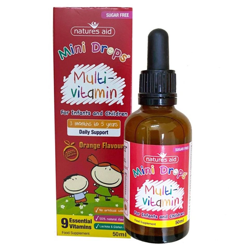 vitamin tổng hợp tốt cho b&eacute; biếng ăn Multi Vitamin Drop Natures Aid