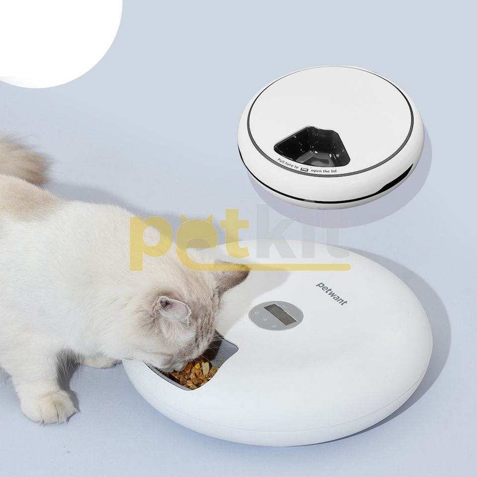 Máy ăn tròn 6 ngăn Petkit Feeder F6 sử dụng cho mèo ăn tiện lợi