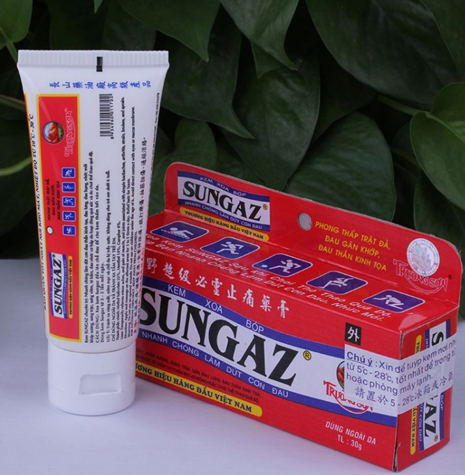 Kem hỗ trợ giảm đau nhức Sungaz 30g không nóng, hiệu quả nhanh