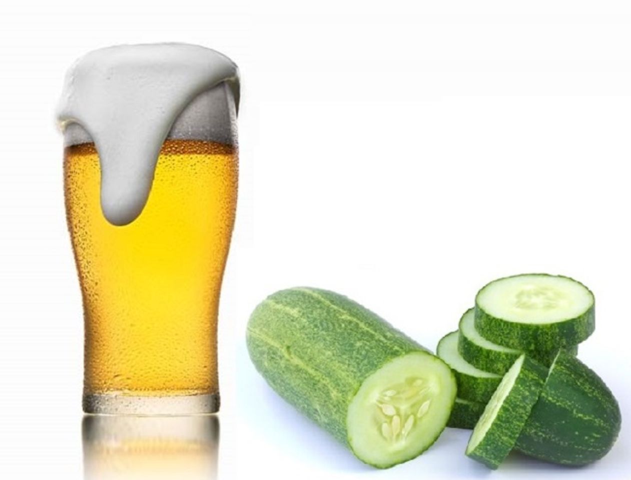C&aacute;ch l&agrave;m trắng da bằng bia v&agrave; dưa chuột