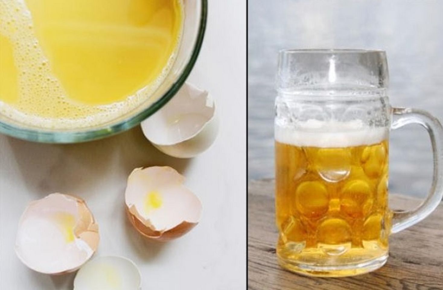 C&aacute;ch l&agrave;m trắng da bằng bia v&agrave; trứng g&agrave;