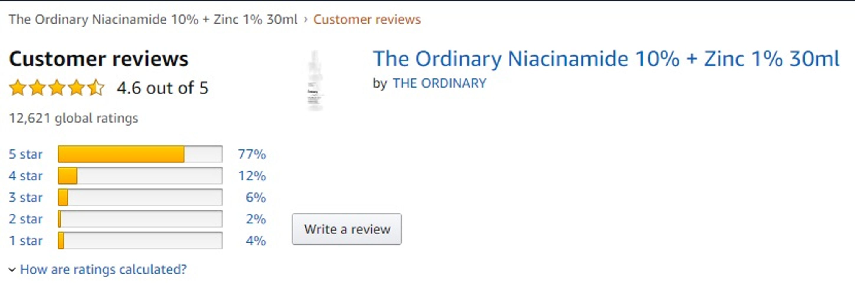 Đ&aacute;nh gi&aacute; của người sử dụng serum The Ordinary Niacinamide 10% + Zinc 1%