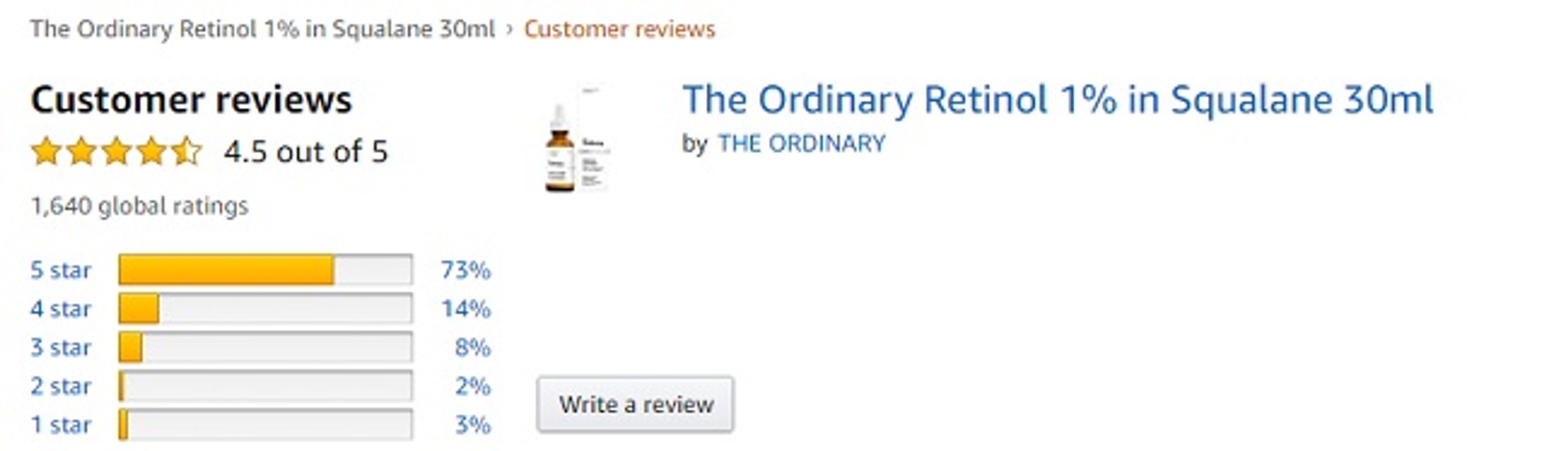 Đ&aacute;nh gi&aacute; của người sử dụng serum The Ordinary Retinol In Squalane