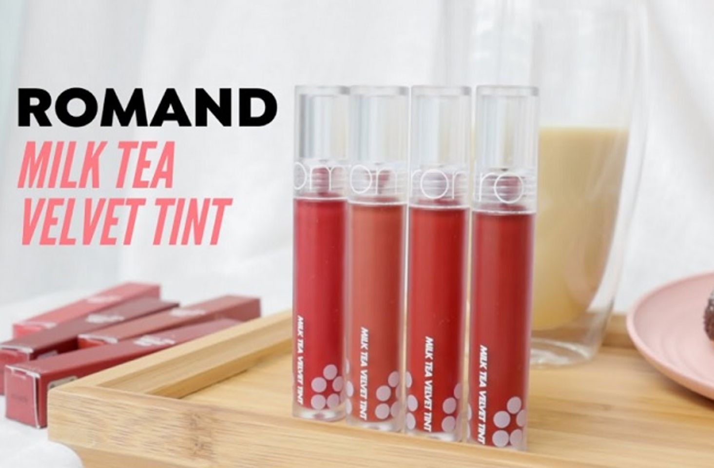 Son H&agrave;n Quốc son Romand Milk Tea Velvet Tint
