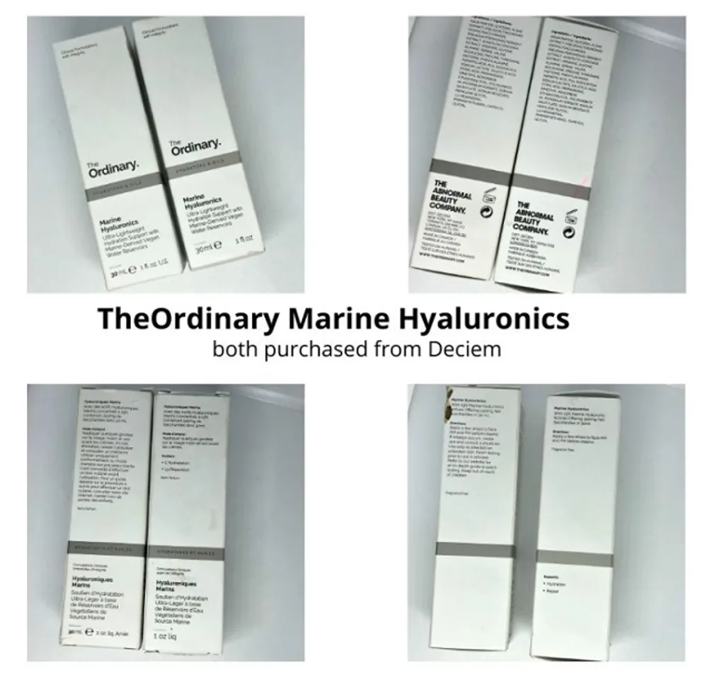 Hộp serum The Ordinary Marine Hyaluronics chủ yếu hãng