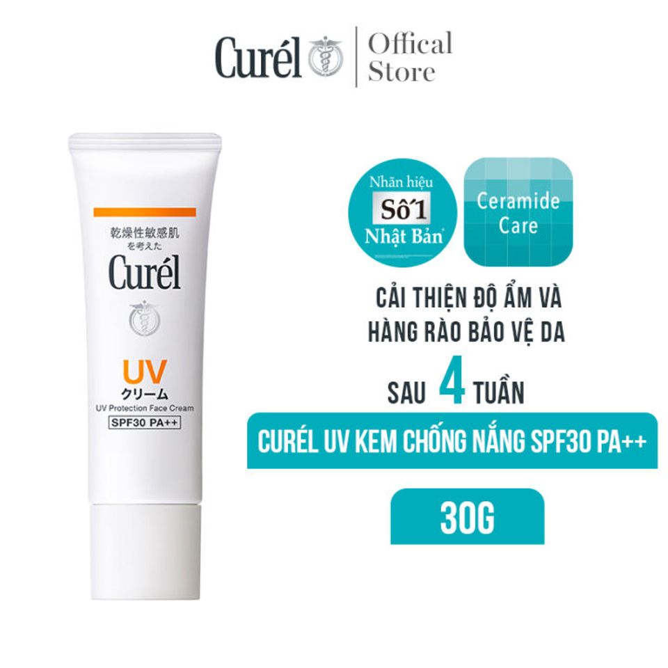 Kem chống nắng Curel UV Protection Face Cream SPF 30 PA++ chính hãng từ Nhật Bản