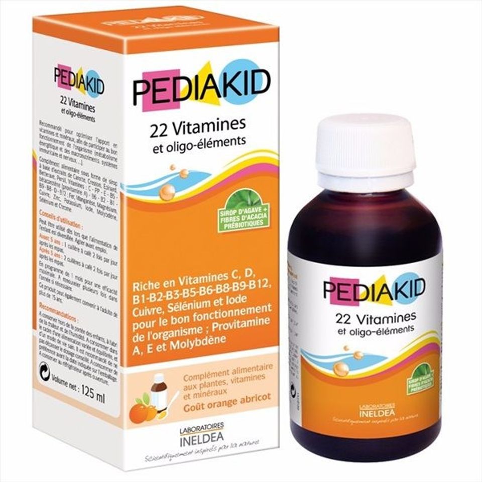 Siro Pediakid 22 Vitamines tăng cường đề kh&aacute;ng cho b&eacute; 