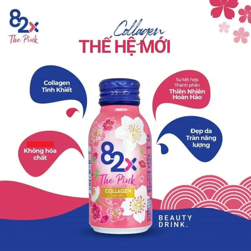 Collagen Mashiro 82x The Pink dạng nước uống