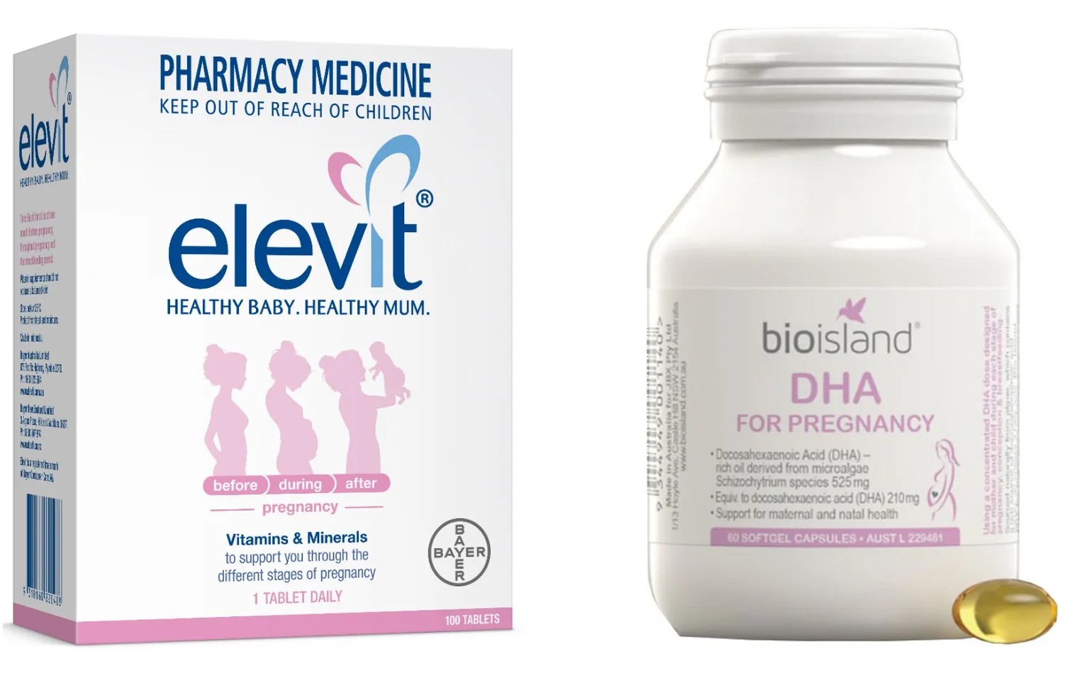 Bổ sung thuốc Elevit kèm DHA giúp bé phát triển trong thai kỳ