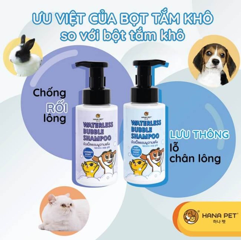 Sữa tắm kh&ocirc; cho m&egrave;o Hana Pet