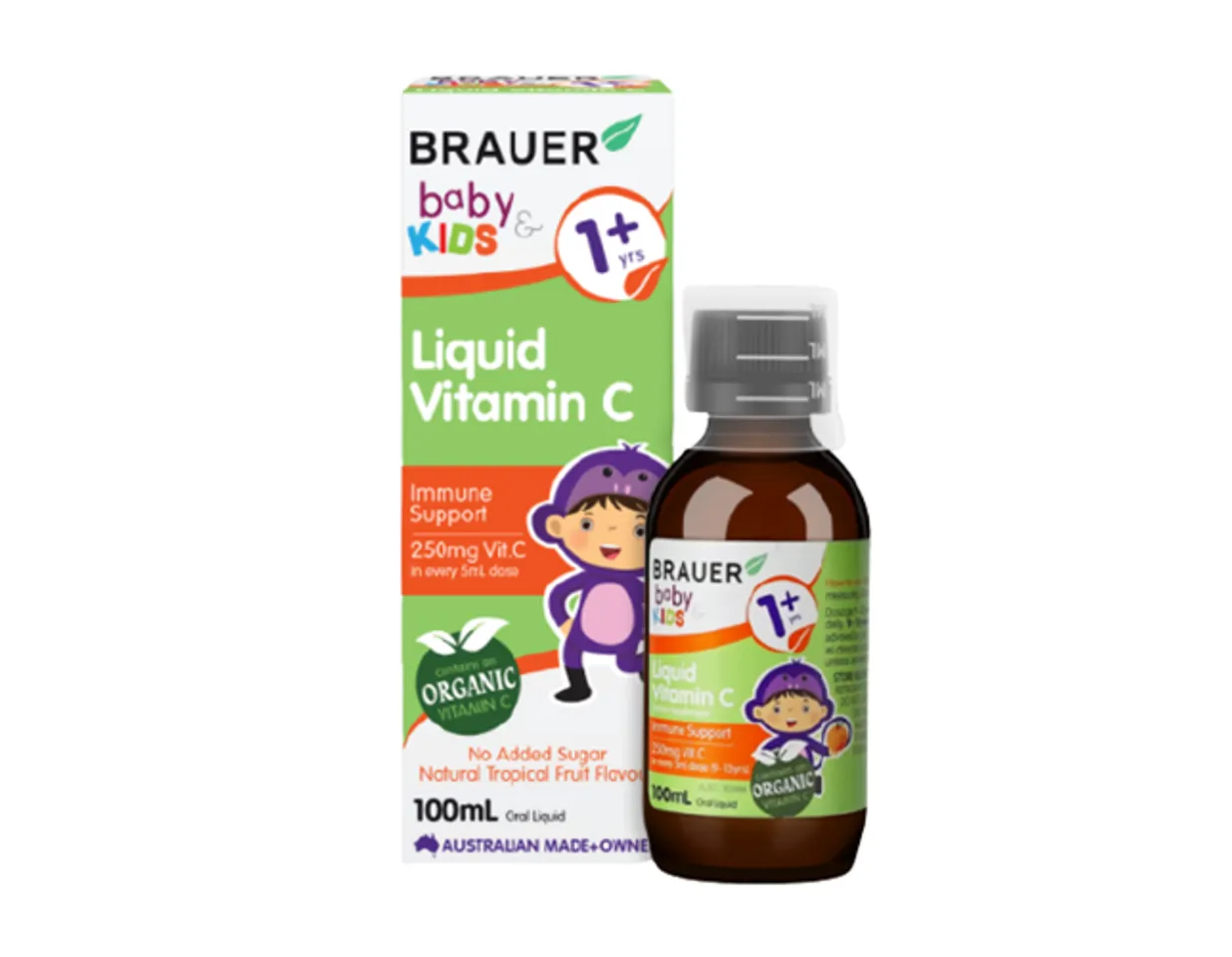 Vitamin C Brauer Baby & Kids Liquid 100ml mẫu cũ