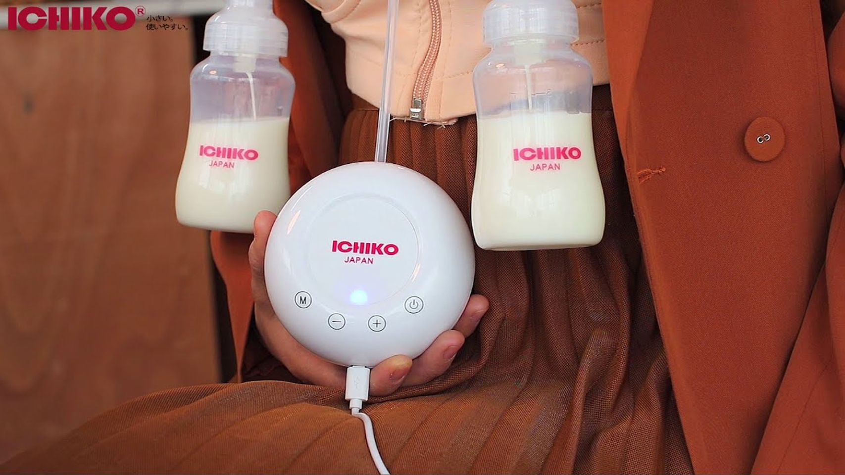 Bộ máy hút sữa điện đôi Ichiko M03 đầy đủ