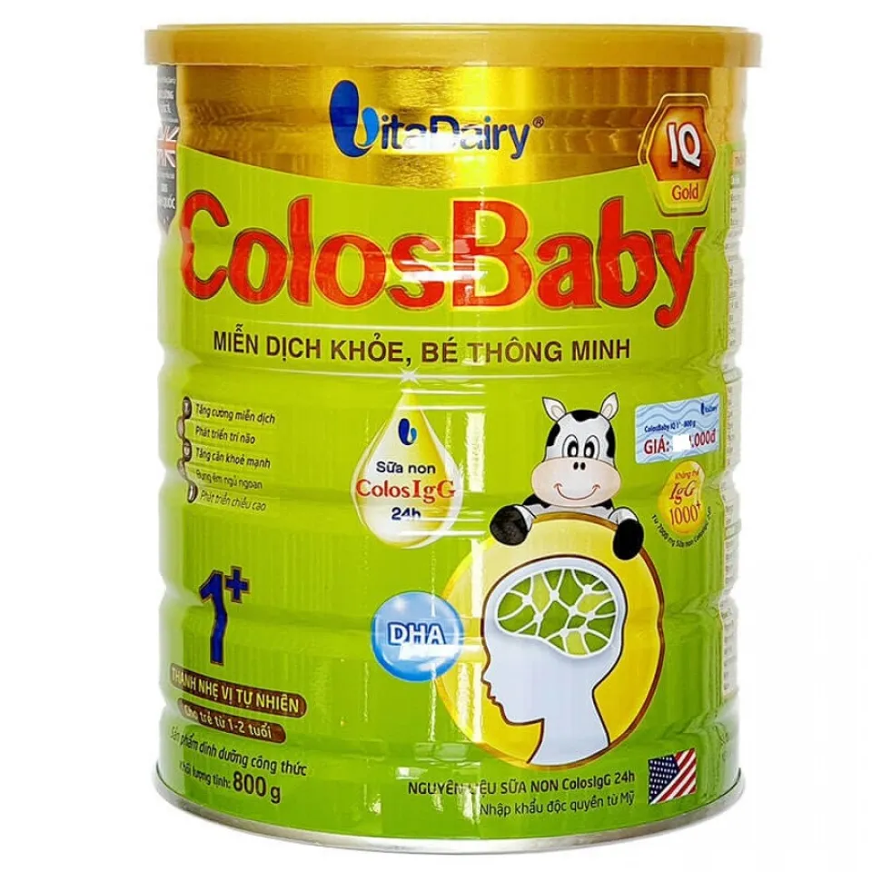 Sữa non Colosbaby IQ Gold 1+ 800g cho trẻ từ 1 - 2 tuổi