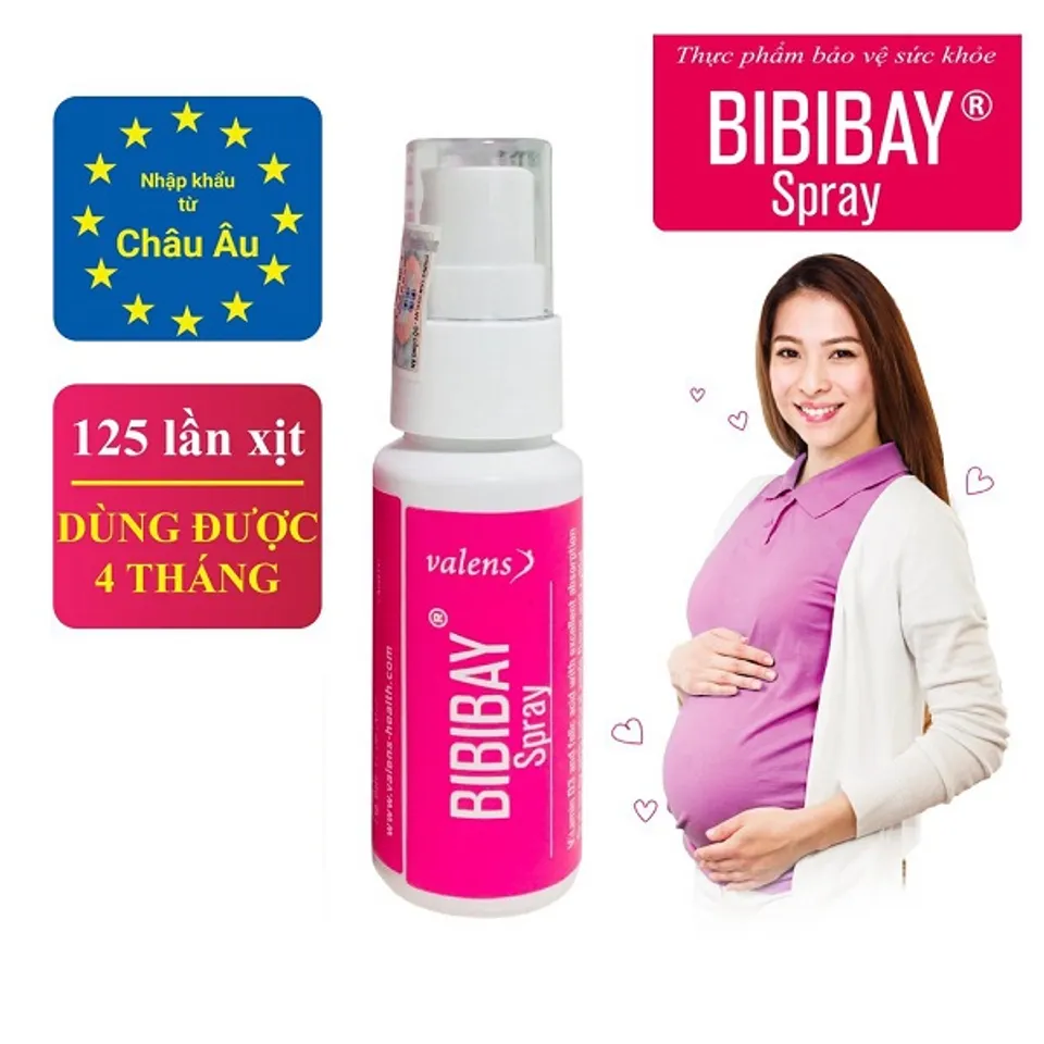 Xịt Bibibay Sprayhỗ trợ bổ sung vitamin D3 chăm sóc toàn diện cho mẹ bầu 