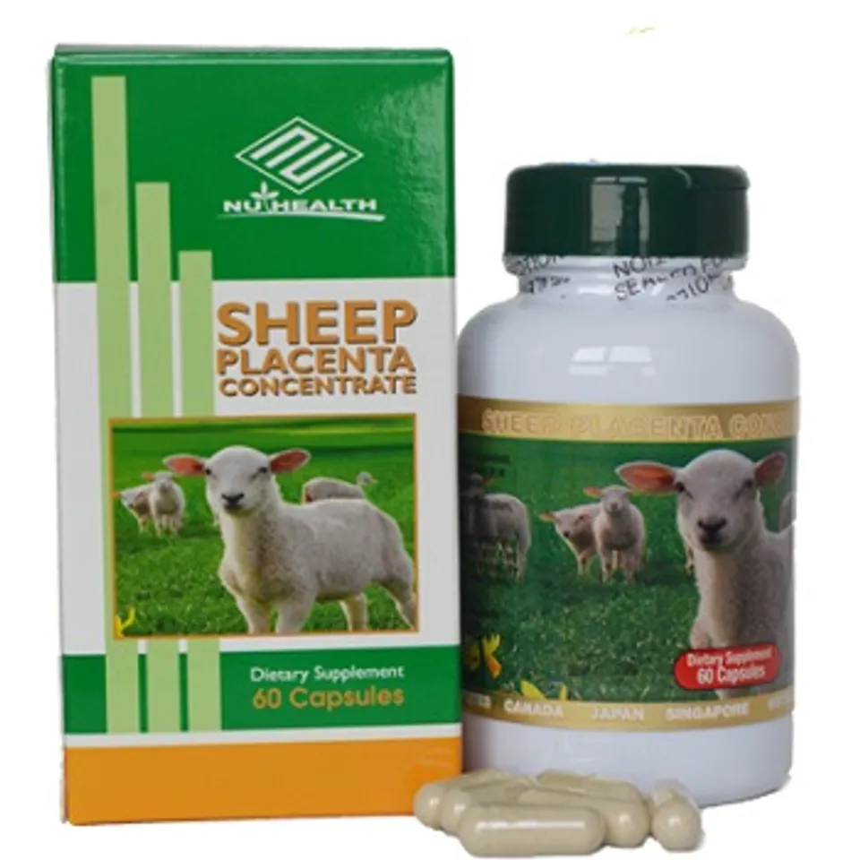 Nhau thai cừu Mỹ sheep placenta concentrate lọ 60 viên