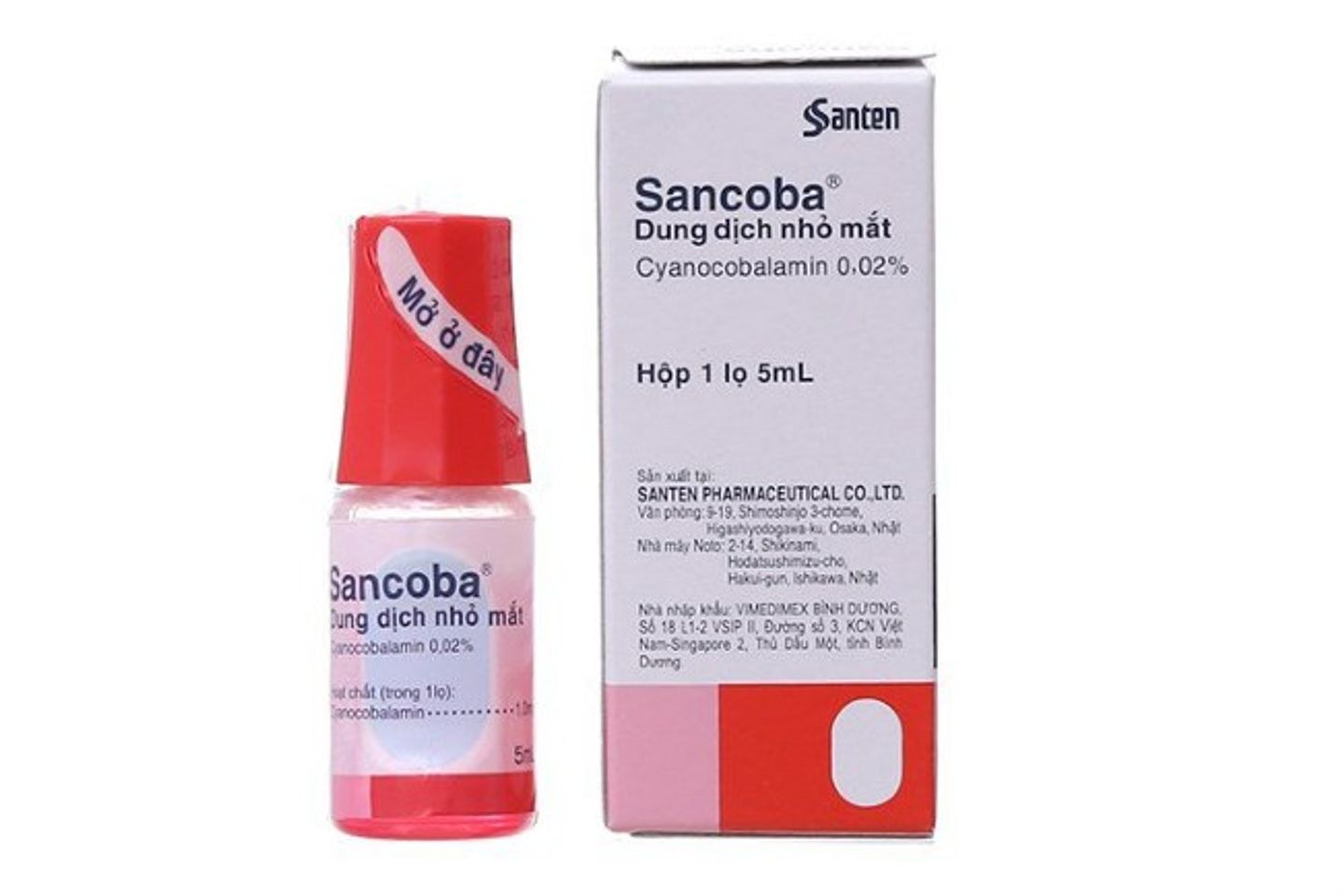 Thuốc nhỏ mắt tốt cho mắt cận thị Santen Sancoba