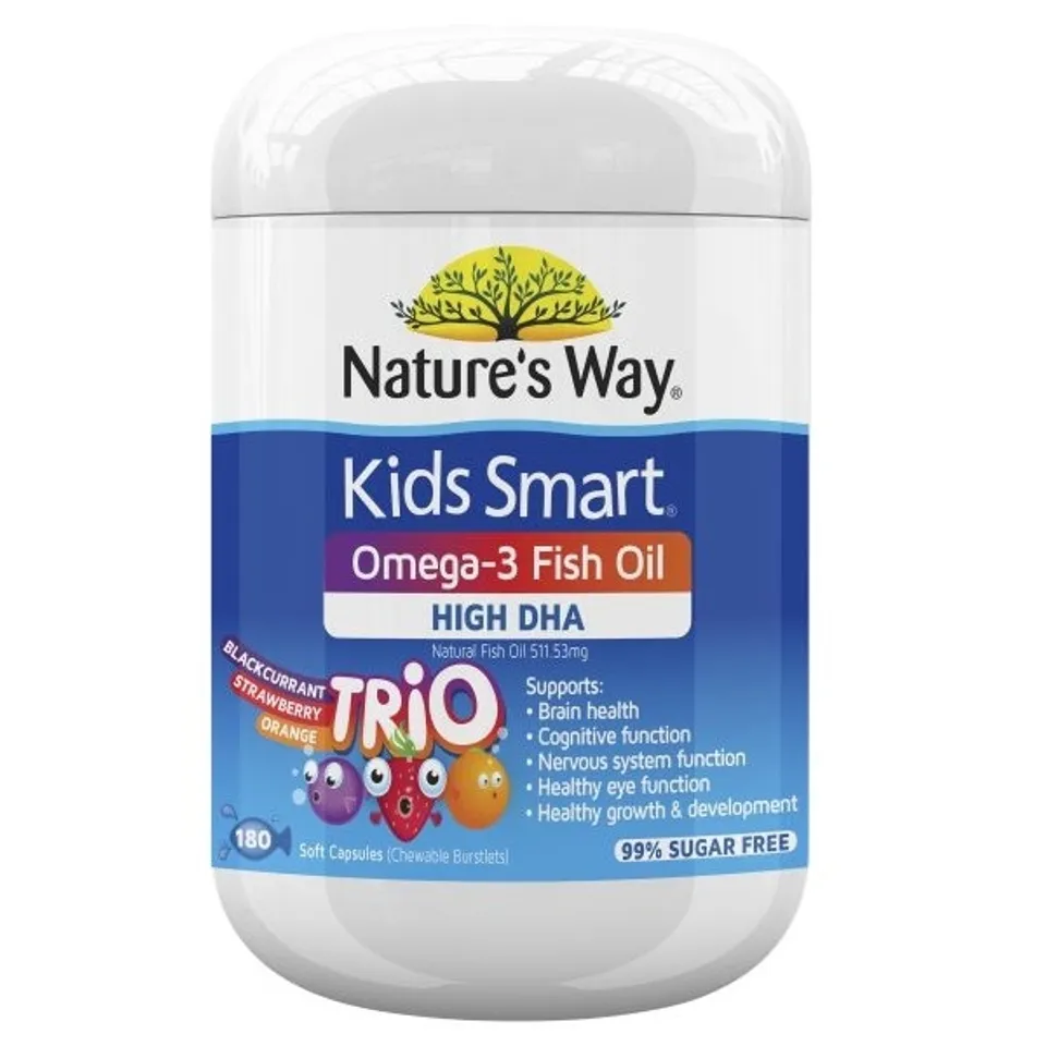 Kẹo dẻo bổ sung DHA Nature's Way Kids Smart Omega 3 High DHA (mẫu cũ)
