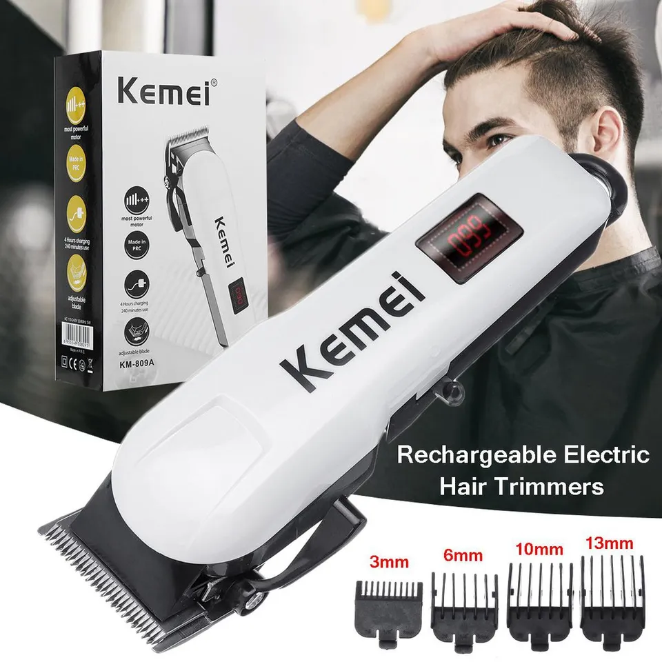 Tông đơ cắt tóc chuyên nghiệp Kemei 809 bộ 4 răng lược