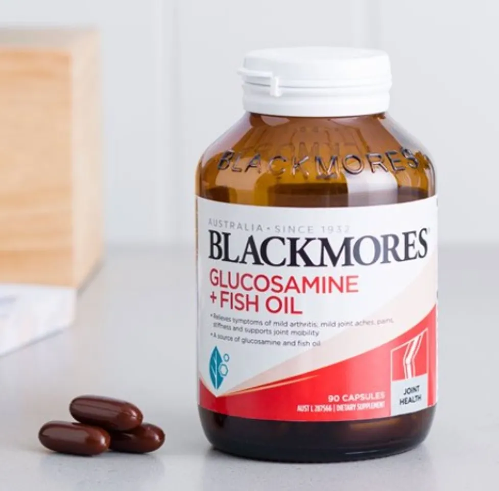 Viên uống Blackmores Glucosamine & Fish Oil Úc chính hãng lọ 90 viên