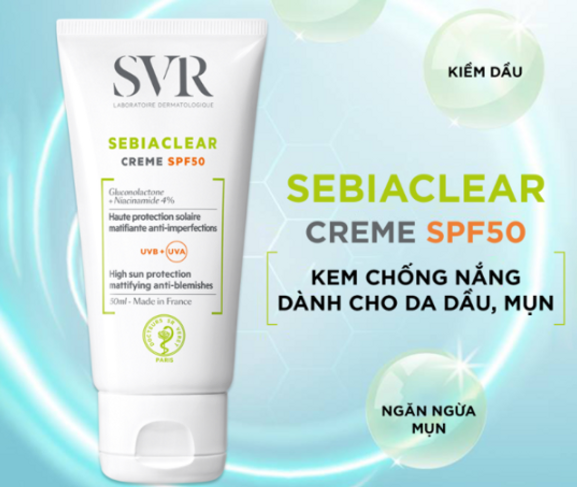 kem dưỡng chống nắng SVR Sebiaclear Creme SPF50