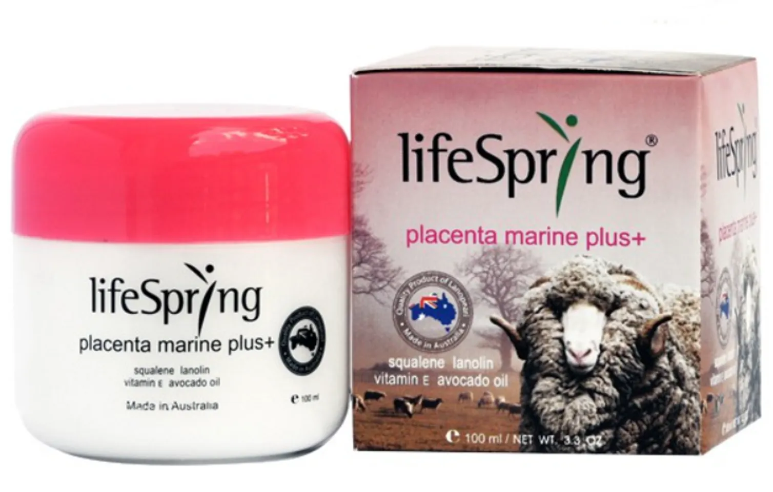 Kem nhau thai cừu LifeSpring Placenta Marine Plus+