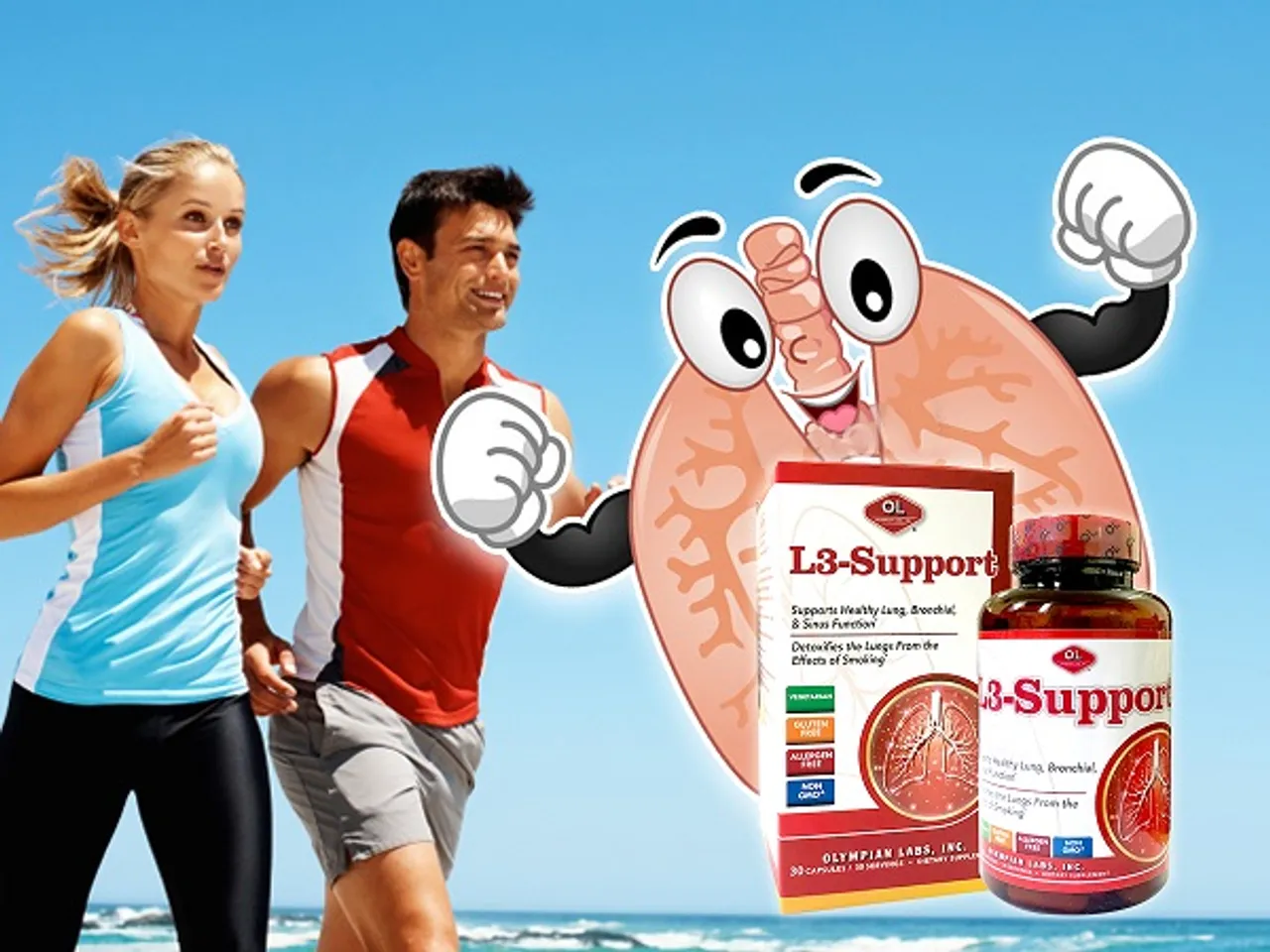 Viên uống Olympian Labs L3 Support hỗ trợ sức khỏe đường hô hấp
