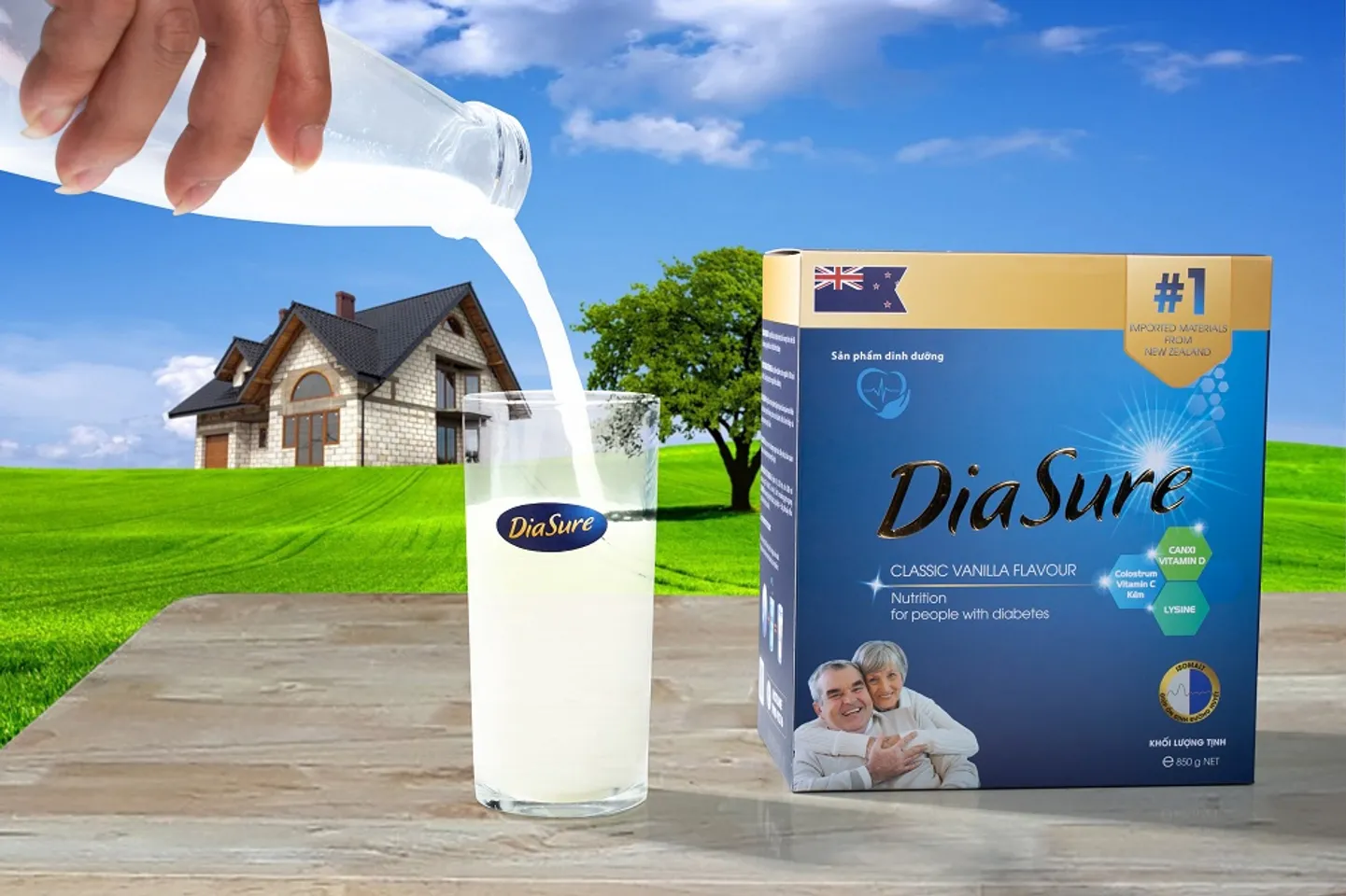 Sữa non DiaSure có vị thơm ngọt thanh, dễ uống