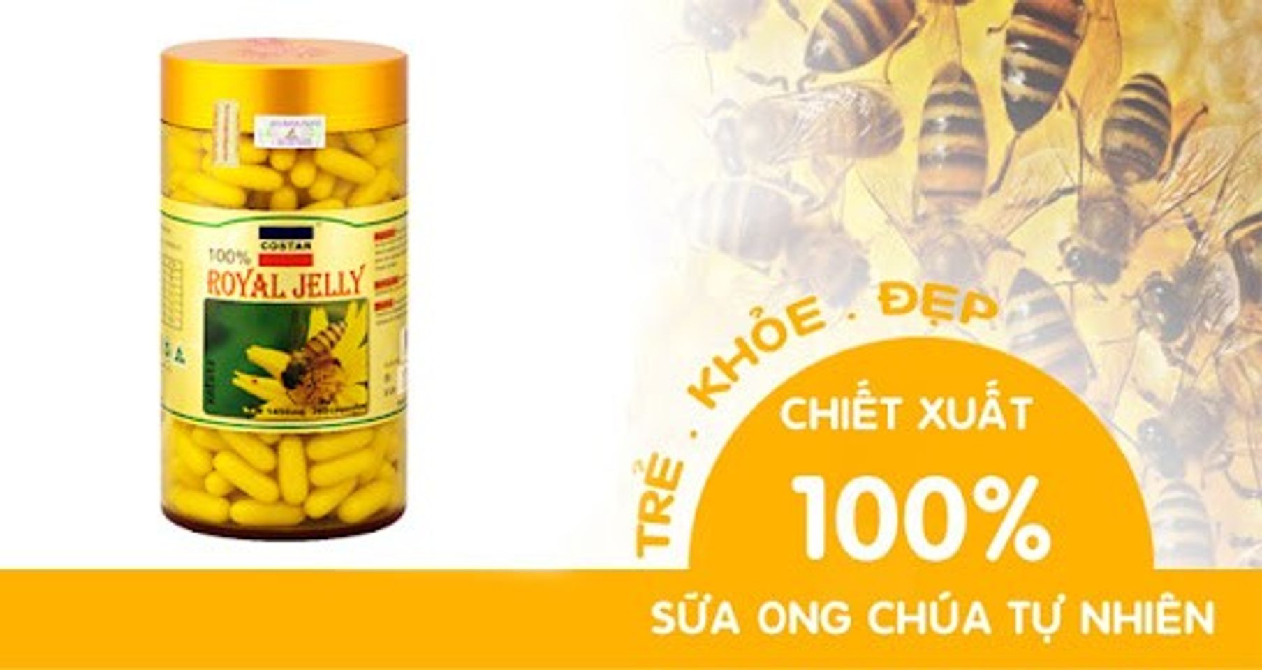 Sữa ong ch&uacute;a Costar Royal Jelly 1450mg &Uacute;c