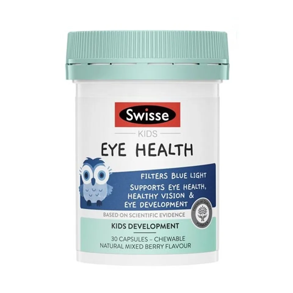 Viên nhai Swisse Kids Eye Health hỗ trợ bảo vệ thị lực cho bé