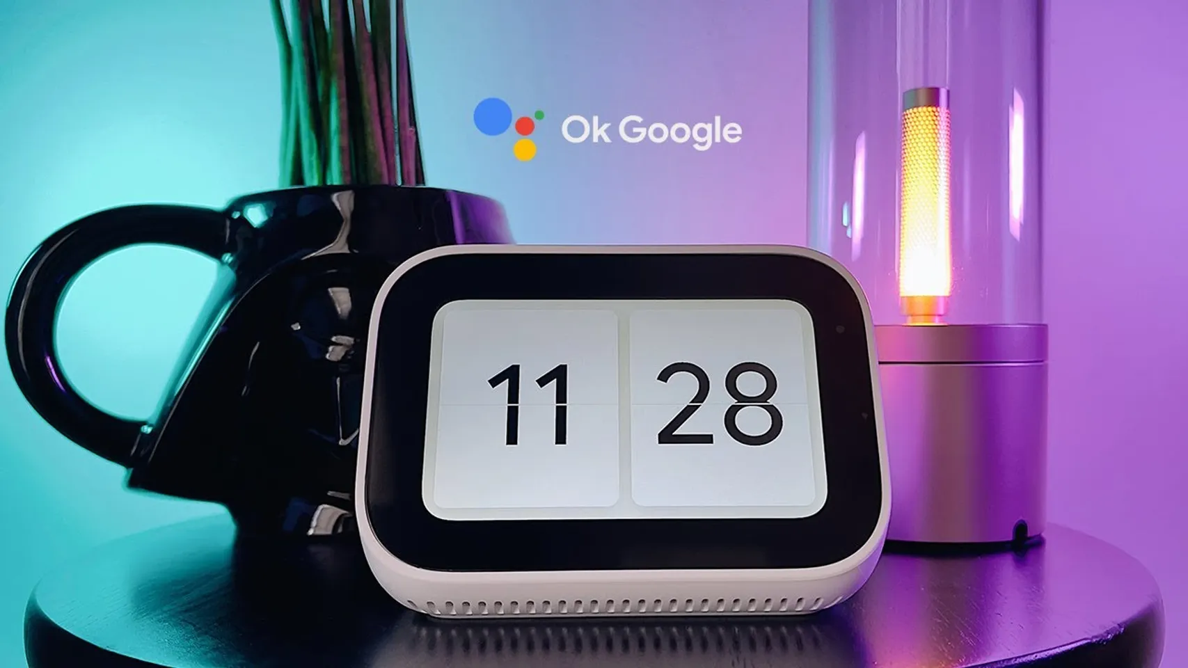 Loa đồng hồ thông minh google Mi Smart Clock hỗ trợ chức năng trợ lý ảo thông minmh