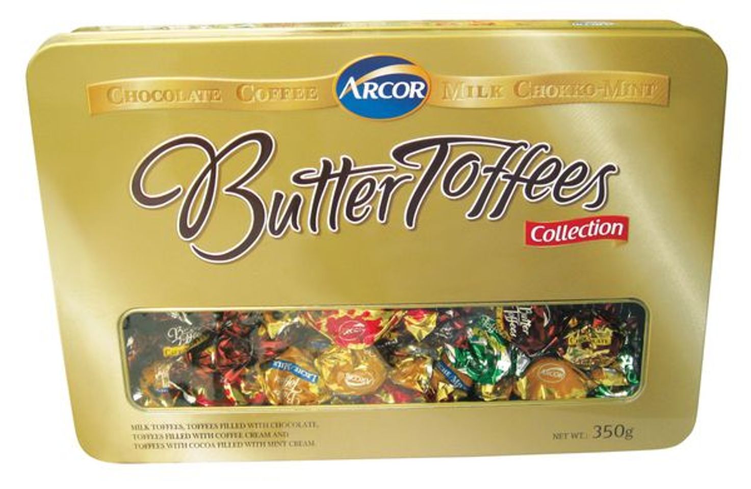 Hộp kẹo Arcor Butter Toffees Collection Vàng