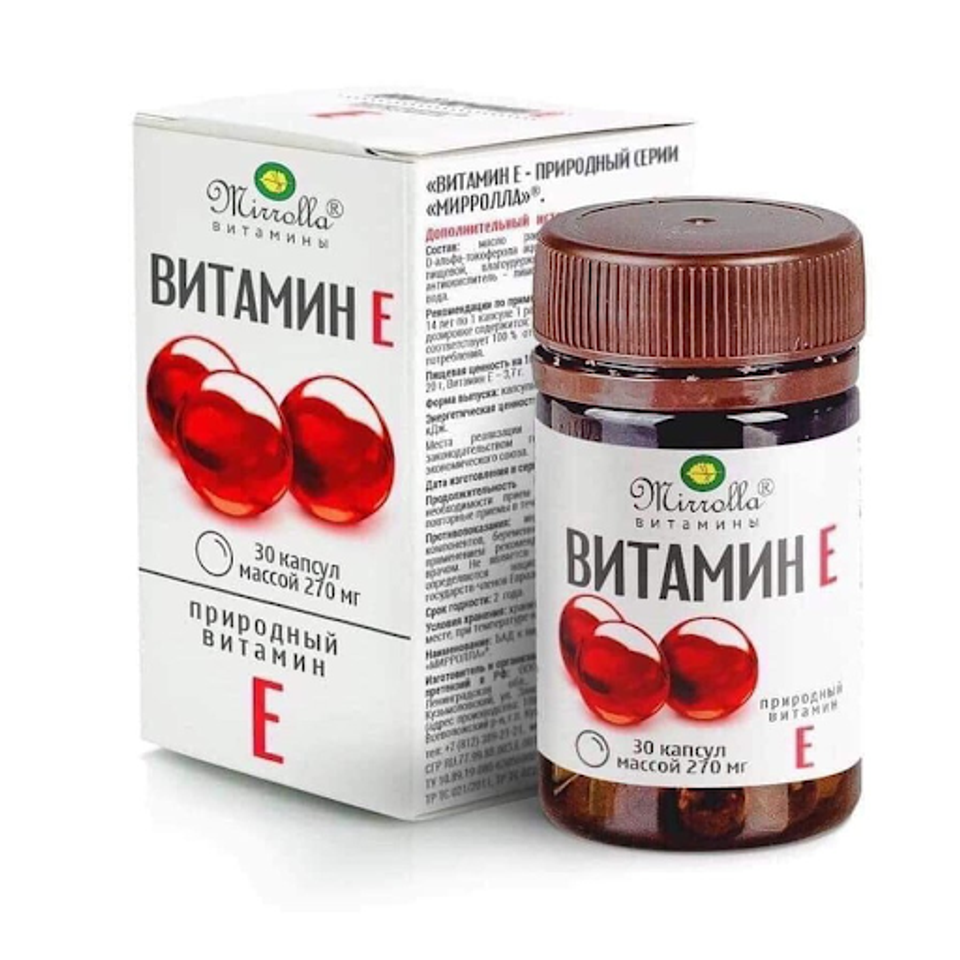 Vitamin E đỏ Mirrolla, hộp 30 vi&ecirc;n
