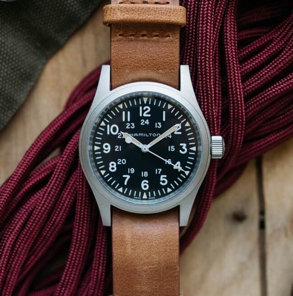 Đồng hồ qu&acirc;n đội Hamilton Khaki Field Mechanical