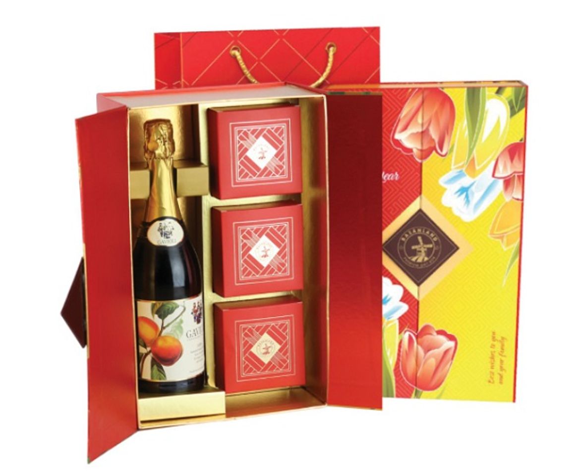 Hộp qu&agrave; Tết c&aacute;c loại hạt Lộc Xu&acirc;n 01