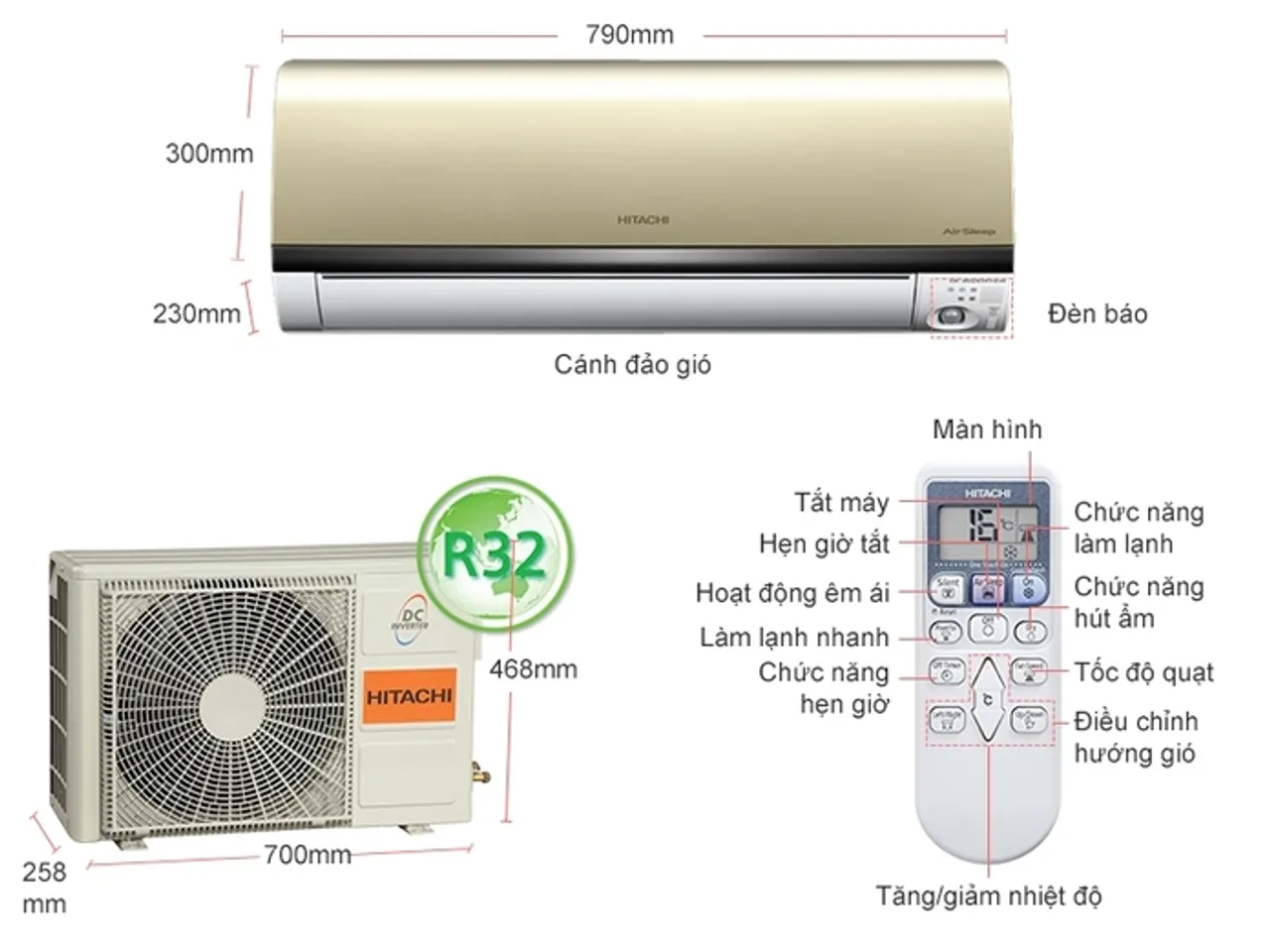 Máy lạnh Hitachi Inverter 1 HP RAS-DX10CGV (G) hiệu năng mạnh mẽ