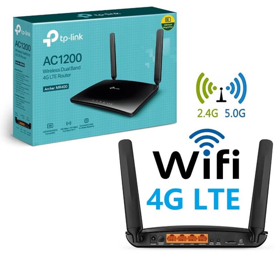 Bộ Phát Wifi TP-Link MR400 Băng Tần Kép 4G AC1200