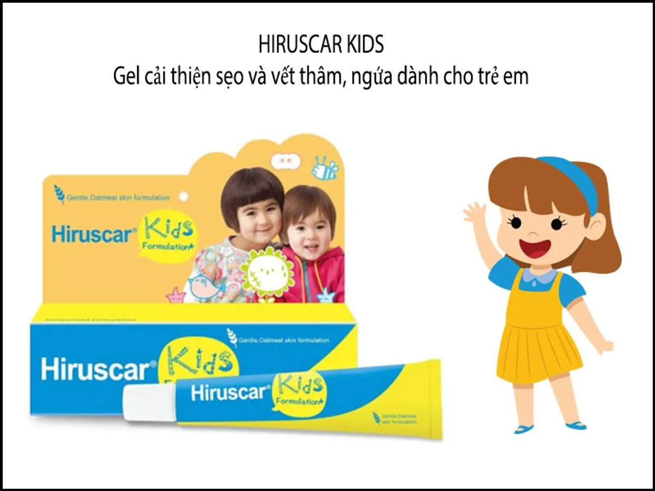 Gel hỗ trợ làm mờ sẹo Hiruscar Kids
