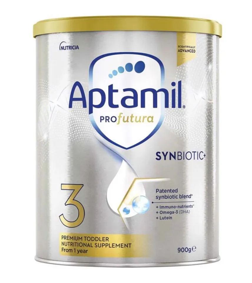 Sữa Aptamil bạc số 3 dành cho bé 1-3 tuổi 900g (mẫu mới)