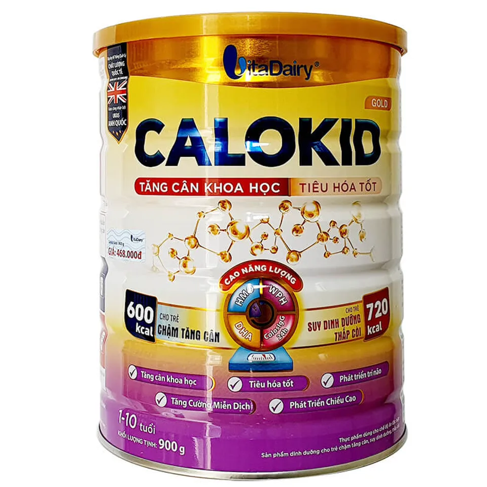 Sữa Calokid Gold 900g cho trẻ từ 1-10 tuổi