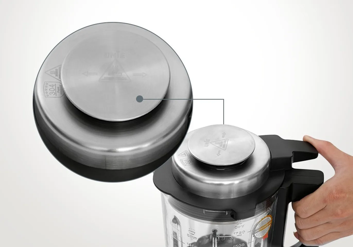 máy nấu sữa hạt unie V8S có nắp chống trào thông minh